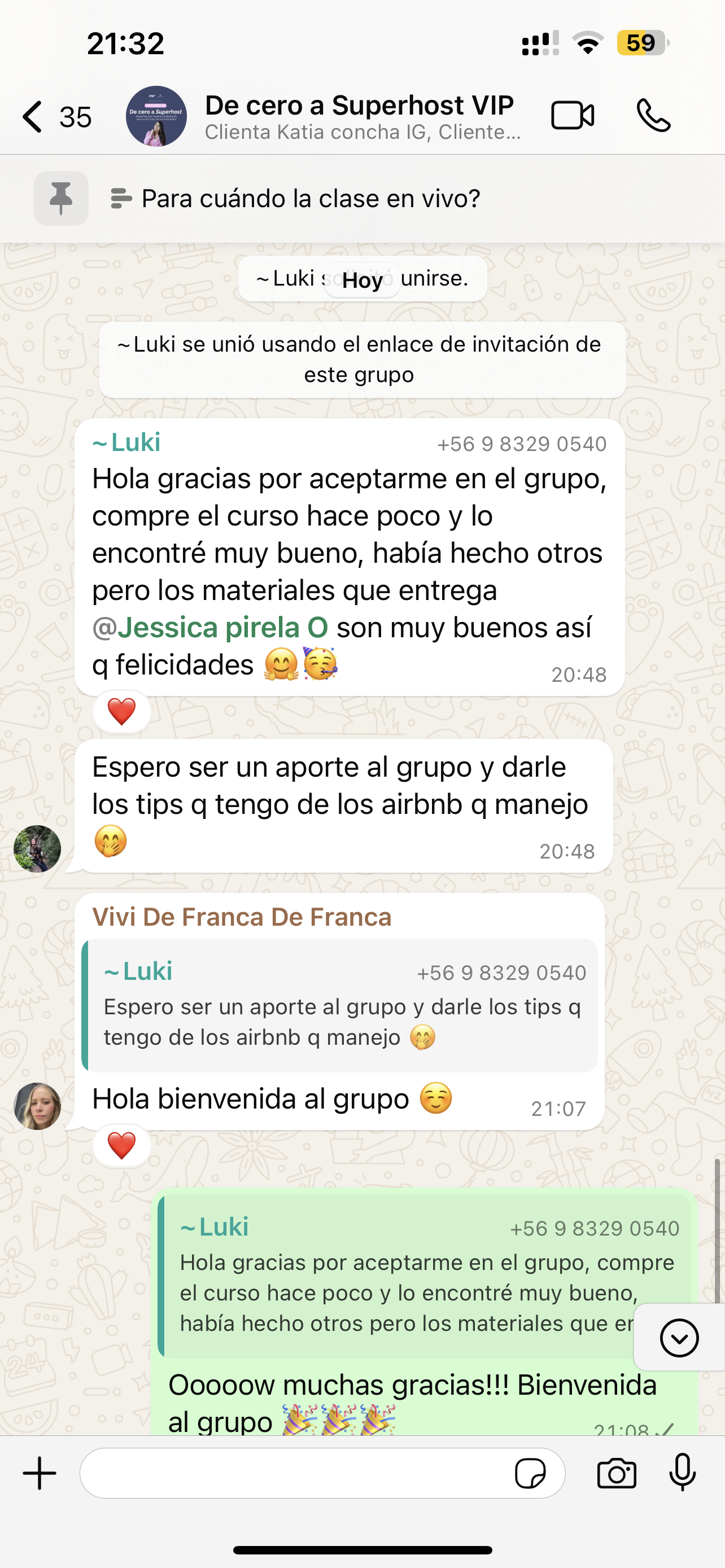 Testimonio Maria Lucrecia - Superhost WhatsApp DCSH